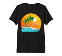 Aitutaki Palmeras Islas Cook Sol Pacífico Sur Polinesia Camiseta Premium