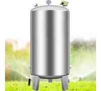 AityBuy Contenedores De Almacenamiento De Agua, Tanques De Presión De Agua De Acero Inoxidable, Contenedores De Vejiga para Máquinas De Agua Presurizada Verticales 26.4GaL/100L