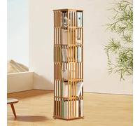 AityBuy Estantes De Pie, Estantería Giratoria, Estantería Giratoria De 5 O 6 Niveles, Estante Organizador De Esquina para Almacenamiento, para Hogares, Librerías Y Bibliotecas OriginalColor-6Tier