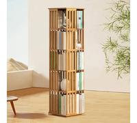 AityBuy Estantes De Pie, Estantería Giratoria, Estantería Giratoria De 5 O 6 Niveles, Estante Organizador De Esquina para Almacenamiento, para Hogares, Librerías Y Bibliotecas OriginalColor-5Tier