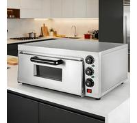 AityBuy Horno De Pizza De Encimera, Horno Mini para Pizza, Horno Portátil, Horno Tostador para Pizza De Sobremesa, Horno para Pizza De Acero Inoxidable, para Pan, Pasteles, Pollo SingleLayer