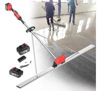 AityBuy Kit Vibratorio De Solera De Hormigón Eléctrica, Herramienta Vibradora De Acabado De Hormigón De Solera Eléctrica con Tablero De Acero Inoxidable Y 2 Baterías De 150 Cm/180 Cm 1.8m