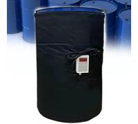 AityBuy Manta Calefactora De Tambor,Calentadores De Tambor con Controlador Termostático Digital Ajustable, Calentador De Tambor De Aceite Aislado De 55/275 Galones Black-55Gallon/200L