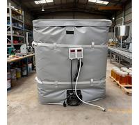 AityBuy Manta Calefactora para Tambor, Calentador para Tambor De 275 GAL, Calentador para Balde De Aceite Ajustable De 0 a 150 ℃,Calentador De Barril De Tonelada IBC Grey