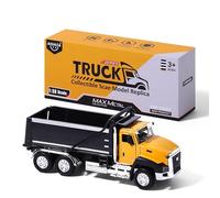 AIUAZA Ratio 1/50 Die Casting Engineering Construction Vehículo, Camión de volquete, Aleación Colección Modelo de Coche, Boy Apertura de la Puerta Tire de Juguete de Coche (1 PC Camión de volquete)