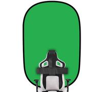Aiuca Silla de pantalla verde portátil, telón de fondo verde de 58 pulgadas con soporte, fondo verde plegable de doble cara, llave croma, para fotografía, transmisión, juegos, fotos, zoom,