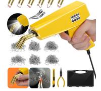 AIUNAOM 230W Soudure Plastique 2 en 1 Kit de Soudage avec 6 Types de 900Pcs Agrafes et 1Pcs Outil de Lissage pour Réparer les Pare-chocs de Voiture et d'Autres Pièces en Plastique