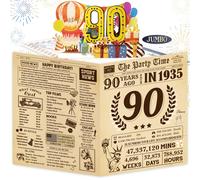 Aiunmiol Tarjeta de cumpleaρos 90 emergente 3D para mujeres y hombres, divertidas decoraciones de 90 cumpleaρos para ella y ιl, regalos felices d