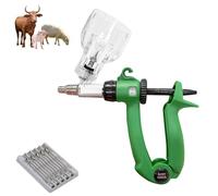 Aiupuyer Jeringa Veterinaria Continua, dispensador de medicamentos para vacunas, Bomba de precisión, inyector para Animales Ajustable y Reutilizable, para Gansos, Cerdos, toros, ovejas y Ganado