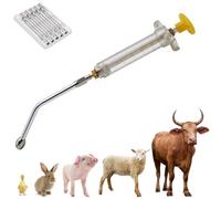 Aiupuyer Pistola De AlimentacióN Veterinaria, Pistola De Empapado Continuo, Dispositivo De DosificacióN Ajustable, Dispensador De Medicamentos Veterinarios, para Ganso Cerdo Toro Ovejas Aves