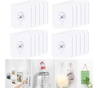 Aiuuee 10 ganchos adhesivos para cuadros de pared, colgador de cuadros sin clavos, impermeable, transparente, clavo adhesivo para cuadros de pared, colgador de cuadros adhesivos para fotos, pinturas