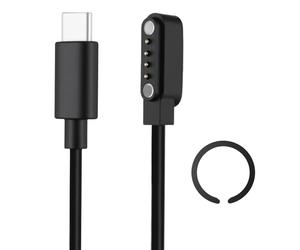 Aivane Cable Cargador USB C Magnética para PLAUD Note AI Pro/Note AI Enregistreur Vocal, 1m Cargador Magnética Reemplazabl para Distancia Entre Contactos de 7,62 mm (4 Pines Negro)
