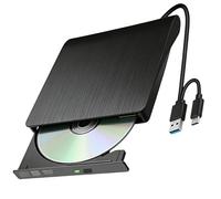 Aivane Grabadora CD/DVD Externa USB 3.0 y Type-C, Ultra-Slim CD/DVD +/-RW Drive Porttil Burner Lector DVD Externo para Windows 11/10/8/7/XP/Vista Linux MacOS Laptop Desktops