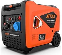 AIVOLT Generador Inverter Silencioso de Gasolina 6000W con 2 Salidas de CA 230V, DC 12 V y 2 USB Tipo-A Generador de Arranque Eléctrico y Manual para Camping, Exterior, Industrial, Casa