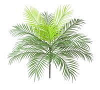 AIVORIUY Palmera Artificial Arbusto Hoja de Palma Tropical con Tallos Selva Planta Verde Vegetación, Safari Hojas Simulación Plantas Tropicales Decoraciones de Fiestas Hawaianas Arreglo Floral Florero