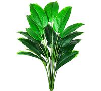 AIVORIUY Planta de Decoración Artificial de Palma Árbol Realista Palmera Tropical Plantas Artificiales Bananera Hojas de Ave del Paraíso, Arbusto Selva Verde para Macetas Exterior Interior Hogar
