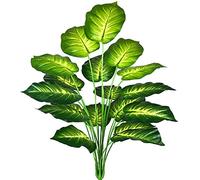 AIVORIUY Plantas Artificiales Hoja de Palmera Fake para Exterior Interior, Verde Artificial Monstera Deliciosa Árbol Ramas Falso Plastic Greenery Tropical Arbustos Decoracion para Macetas Casa Garden