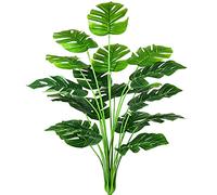 AIVORIUY Plantas Artificiales Hoja de Palmera para Exterior Interior, Monstera Verde Árbol Ramas Plastic Greenery Tropical Arbustos Decoracion para Macetas Oficina Sala