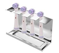 AIVORO Soporte Cabezal Cepillo de Dientes Eléctrico, Autoadhesivo Porta Cepillo de Dientes, Portacepillos de Dientes Acero Inoxidable Pared de 4 Asientos para Oral-B, iO, Philips Sonicare etc