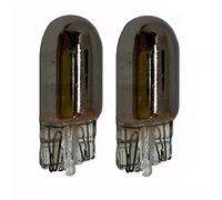 AIVYNA 2 Uds Ámbar T10 W5W 501 194 Lámpara De Señal De Cromo Plateado Vidrio 12V Lámpara Halógena Bombilla De Coche Luz Interior De Coche Estilo De Coche