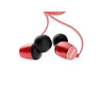 Aiwa Auriculares estéreo ESTM-30RD con multicontrol y micrófono. Compatible con Todos los Dispositivos móviles. Color Rojo