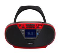 Aiwa BBTU-500DAB/RD - Radio CD Portátil Dab+ con Pantalla a Color 2.4". Bluetooth 5.0, USB, CD/CDR/RW/MP3, Dab+. Color: Rojo