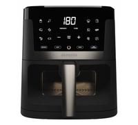 Aiwa Chukuma AFR-7000 Freidora de Aire 7 L, 1800 W, Control Digital, 12 Programas, Autolimpieza, Ventana Visible, Acero Inoxidable/Plástico. Color: Negro