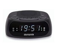 Aiwa Radio reloj despertador CR-09J Doble alarma AM/FM PLL Display LED 0,6"