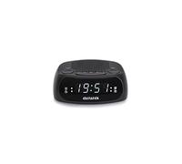 Aiwa Radio reloj despertador CR-09J Doble alarma AM/FM PLL Display LED 0,6"