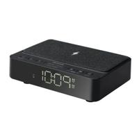 Reloj despertador Aiwa CR-30BK FM Carga inalámbrica 5W Dual Alarma LED USB Negro