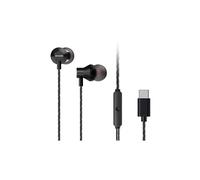 Aiwa ESTM-50USB Auriculares Estéreo de Botón con Micrófono, USB-C, Cinta Velcro, 3 pares Almohadillas de Silicona