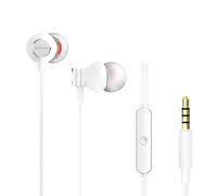 Aiwa Auriculares con cable ESTM-50WT – Intraaurales con micrófono, jack 3,5 mm, driver 10 mm – Blanco