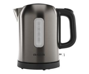 Aiwa kotan tetera eléctrica 1 l 2200 w acero inoxidable, negro