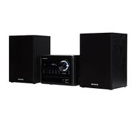 AIWA MSBTU-300MKII Microcadena HiFi Bluetooth 20W RMS, Equipo de Música con CD MP3, USB, Radio FM, Entrada Óptica, AUX RCA, Salida Auriculares, Mando a Distancia, Negro