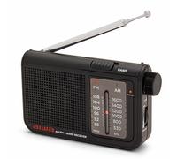Aiwa RS-55/BK Pocket AM/FM Radio with High Definition Aufdio, Heasphone Input, I