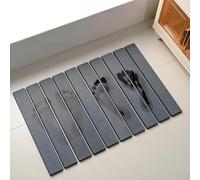 Aiwdeyi avanzado Alfombrilla de baño Absorbente de Piedra Alfombra de Antideslizante Secado rápido diatomeas tapete Antideslizante Plegable para bañera, Inodoro Alfombra diatomita baño