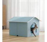 Aiwdeyi Casa para Gato Hiverno, Nicho para Exterior Aislado Hiverno, Abrigo para con cabaña, Nicho para Resistente para Perros, Gatos, Conejos
