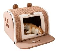 Aiwdeyi Caseta para Perros Pequeños,Caseta Cálida y Cómoda,Madriguera Acogedora para - para Pequeños y Medianos Cachorros Perros Descanso Interior Invierno Nuevos Dueños de Mascotas