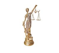 Aiwdeyi Escultura de la de la Ley ciega， Dama de la Justicia ，Figura de Resina Justicia Justo ，Estatua de Justicia con balanza Pintada a Mano en Miniatura de Justicia para librerías