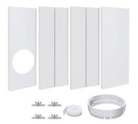 Aiwdeyi Kit Ventana Aire Acondicionado Portátil, Placas de Sellado de Ventana Corredera de Aire Acondicionado Portátil, con Adaptador de Ventana ，Adecuado para Tubos de 5"/5,9" de diámetro