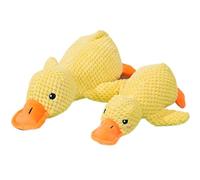 Aiwdeyi The Dog Calming Duck Toy, Bright Yellow Stress Relief Duck Squeaky Dog Toys,No Stuffing with Soft Squeaker, Durable Squeaky Dog Toys for Indoor Large and Small Dogs