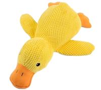 Aiwdeyi The Dog Calming Duck Toy, Bright Yellow Stress Relief Duck Squeaky Dog Toys,No Stuffing with Soft Squeaker, Durable Squeaky Dog Toys for Indoor Large and Small Dogs