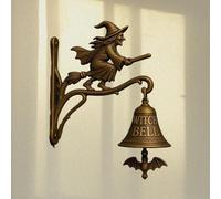 Aiwdeyi Timbre Vintage para Perro, Escultura Realista de Perro con Campana de latón, Campana rústica de Pared de Bienvenida para Puerta Principal, Cancela de jardín, Tienda, terraza, Porche, Bulldog