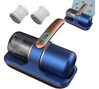 AIWEIYER Instrumento de eliminación de ácaros fuertes de alta frecuencia para el hogar, aspiradora de cama con luz UV, aspiradora de colchón de mano, doble ritmo de alta frecuencia inalámbrico fuerte