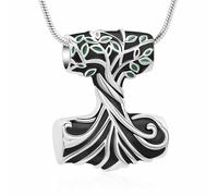 AIWENXI Collar de urna para cenizas y árbol de la vida, colgante para cenizas, Acero inoxidable