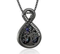 AIWENXI Collares de urna infinita para cenizas, árbol de la vida, colgante conmemorativo de cenizas para hombres y mujeres, acero inoxidable, joyería de cremación, collares de recuerdo, Acero