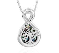 AIWENXI Collares de urna infinita para cenizas, árbol de la vida, colgante conmemorativo de cenizas para hombres y mujeres, acero inoxidable, joyería de cremación, collares de recuerdo, Acero