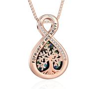 AIWENXI Collares de urna infinita para cenizas, árbol de la vida, colgante conmemorativo de cenizas para hombres y mujeres, acero inoxidable, joyería de cremación, collares de recuerdo, Acero