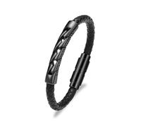 AIWENXI Joyas de cremación para cenizas, pulsera de urna de piel sintética viking nórdica, acero inoxidable, recuerdo, joya humana