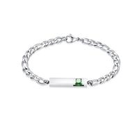 AIWENXI Joyería de cremación con barra cilíndrica, pulseras de urna para cenizas para hombres y mujeres, acero inoxidable, pulsera conmemorativa de cenizas de piedra natal, 1.57, No es una piedra
